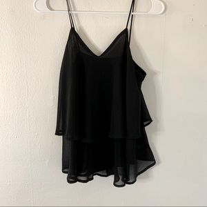 Double layer black cami